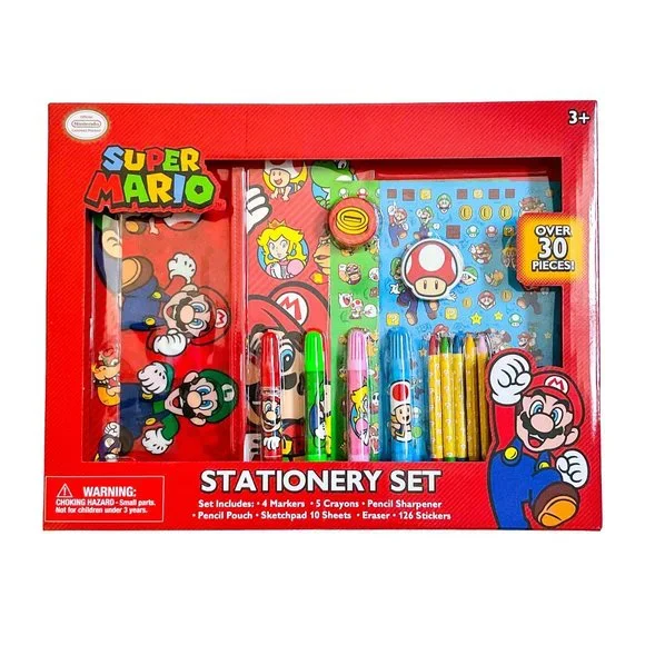 Pencil - Super Mario - School Supplies Set And Pouch – Chez Rhox, Le Geek Stop